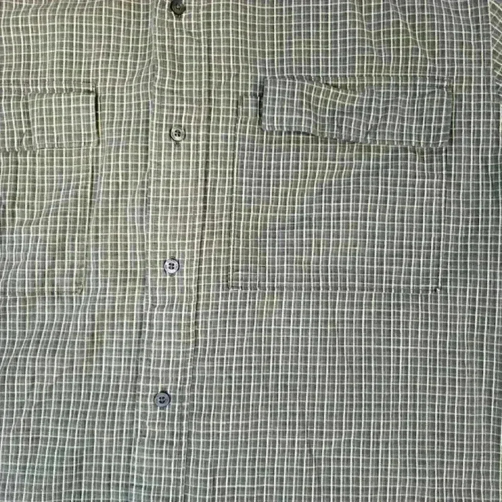 The North Face Plaid Brown Short Sleeve Button Up Mens Shirt XXL Pocket - Picture 4 of 7